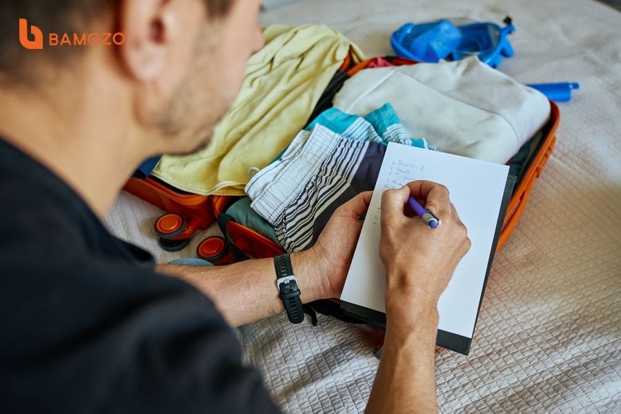 Lên danh sách đồ dùng cần thiết cho chuyến đi