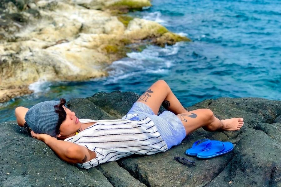 Các dáng check-in đẹp khi tới hồ vô cực Cù lao Mái Nhà