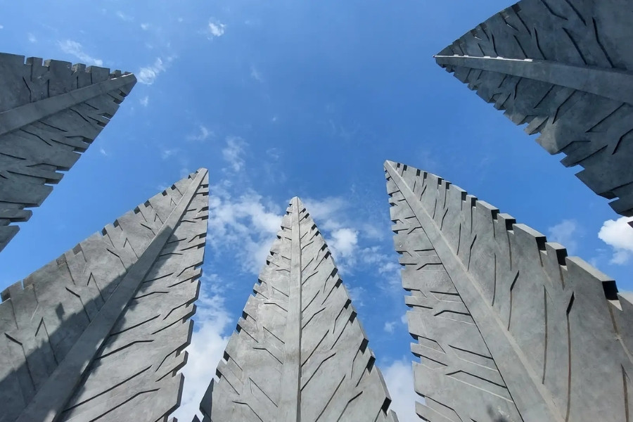 Mái vòm Cụm thông tin cổ động biên giới Sa Vĩ