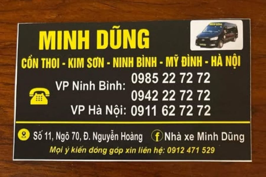 Thông tin nhà xe Minh Dũng