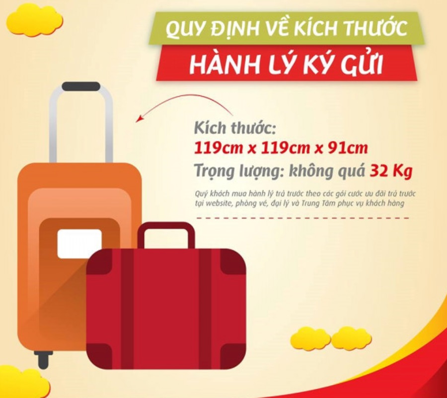 Quy định hành lý ký gửi của hàng không Vietjet Air