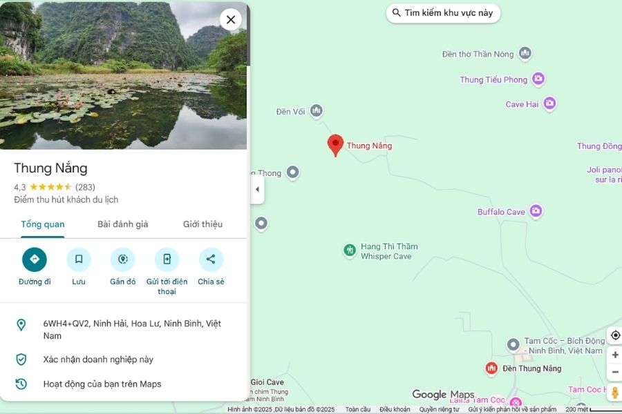 Thung Nắng ở đâu Ninh Bình