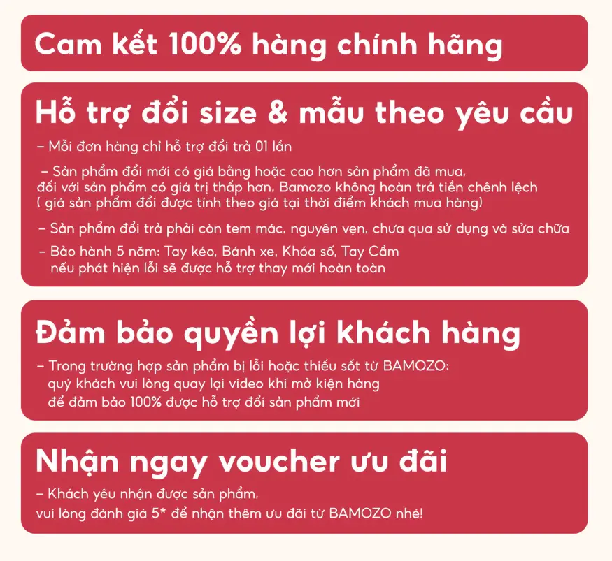 Vali Du Lịch Bamozo 8812 Cao Cấp Size 20/24