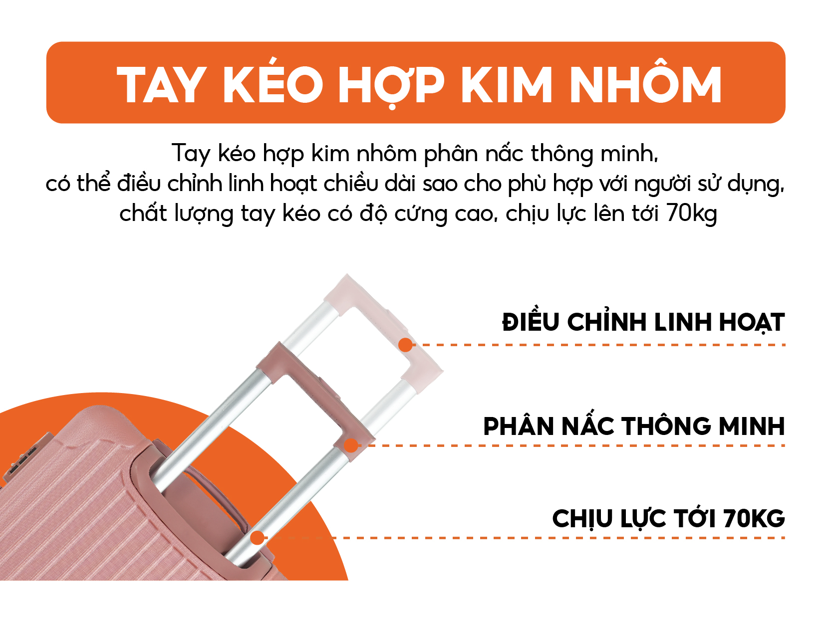 Tay cầm vali kéo giá rẻ 300k