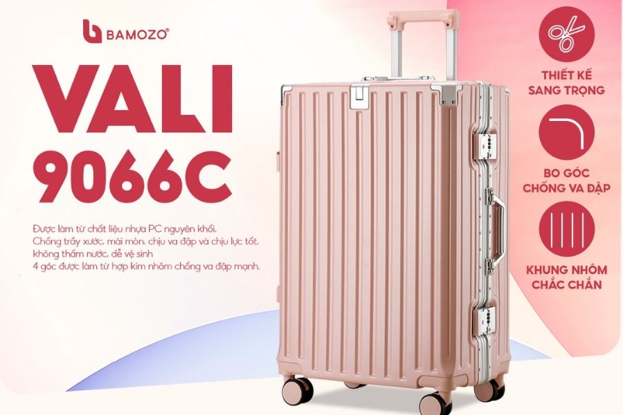 Vali xách tay khung nhôm Bamozo 9066C