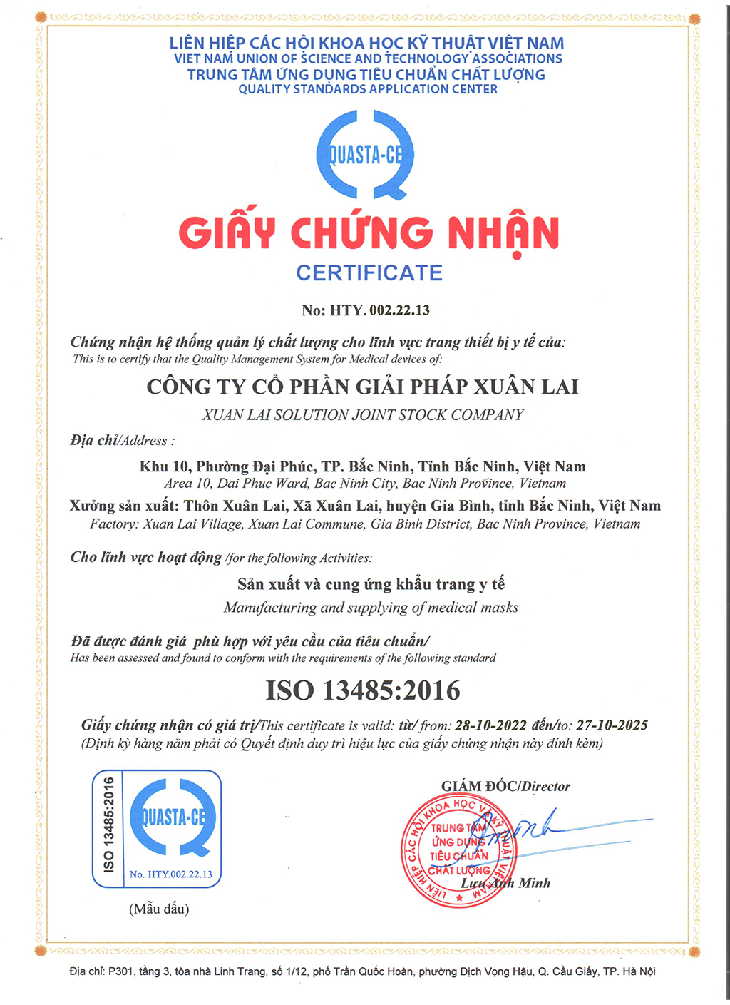 ISO 13485:2016 - Hệ thống quản lý chất lượng trong sản xuất trang thiết bị y tế, vật tư y tế