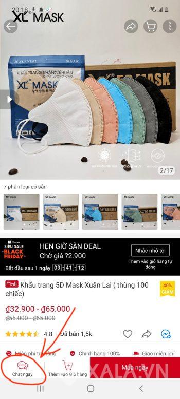 Trả giá trên shopee