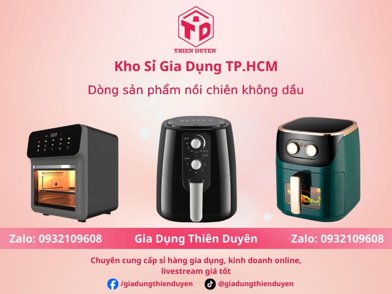 sản phẩm nồi chiên không dầu Thiên Duyên