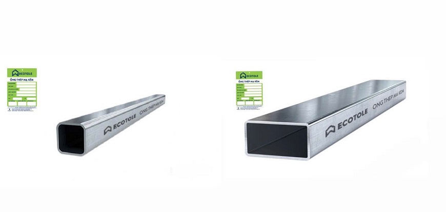 Nhờ lớp mạ kẽm sáng bóng, ống thép hộp mạ kẽm Ecotole có khả năng chống lại sự ăn mòn rất tốt