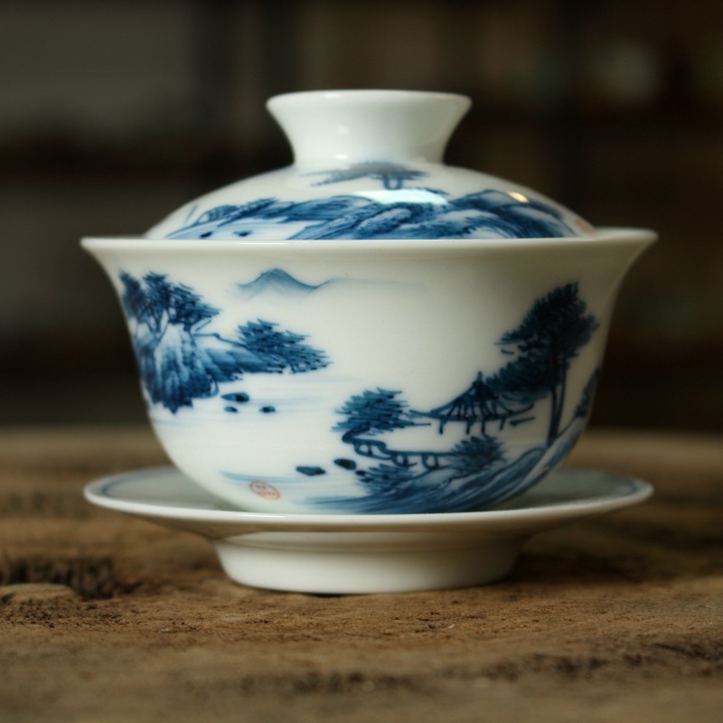 Chén Khải Sứ Vẽ Tay Gốm Sứ Bát Tràng