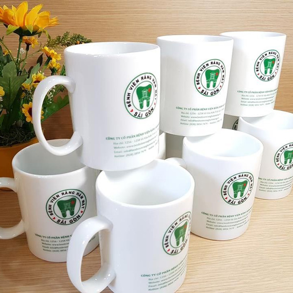 Cốc Gốm Sứ In Logo - Phúc Lộc Viên Minh