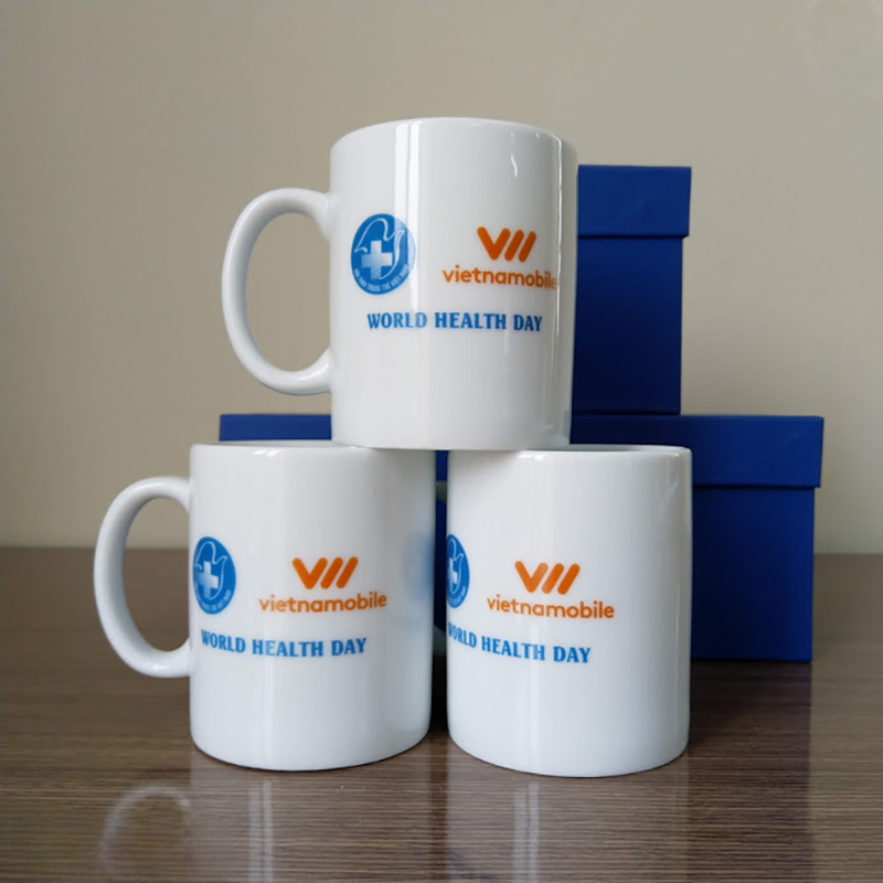 Cốc Gốm Sứ In Logo - Phúc Lộc Viên Minh