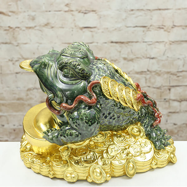 Cóc Ngậm Tiền Dát Vàng - Gốm Sứ Bát Tràng - Phúc Lộc Viên Minh