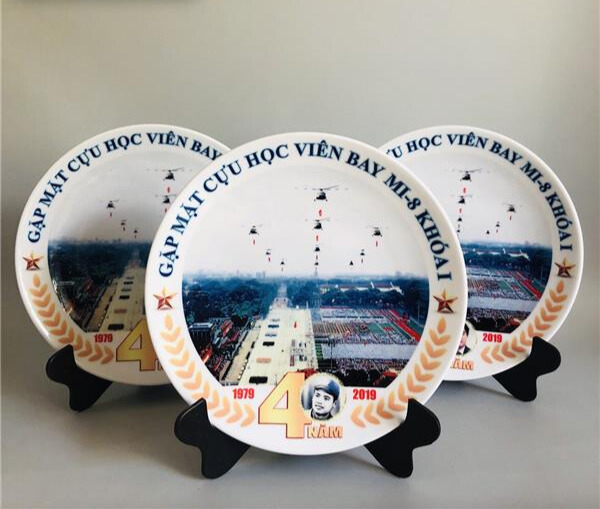 Đĩa Cảnh In Logo Gốm Sứ Bát Tràng - Gốm Sứ Cao Cấp