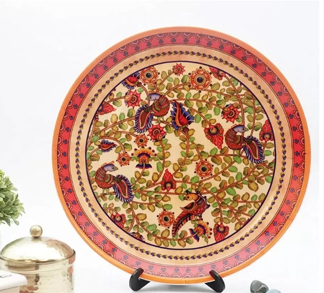 Đĩa Trang Trí Gốm Sứ Bát Tràng Cho Người Mệnh Hỏa