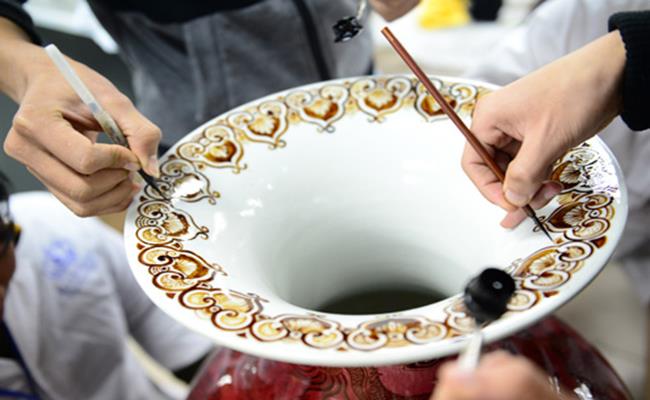 Gốm Sứ Bát Tràng Vẽ Tay Trên Men - Phúc Lộc Viên Minh