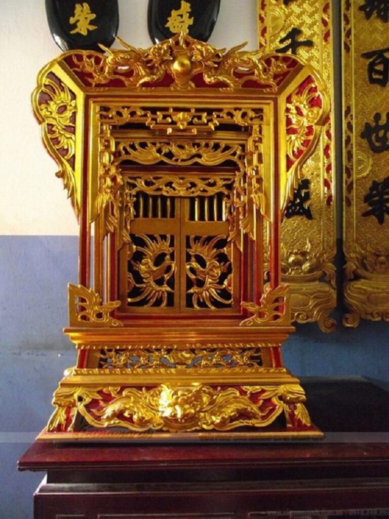 Khám Thờ Gia Tiên Chuẩn Phong Thuỷ - Gốm Sứ Phúc Lộc Viên Minh