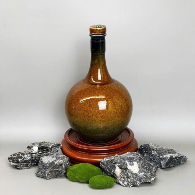 Nậm Rượu Men Hoả Biến - Gốm Sứ Bát Tràng - Phúc Lộc Viên Minh