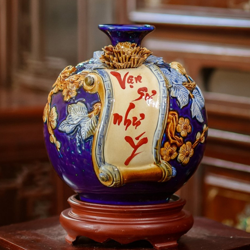 Trang Trí Bình Hút Lộc Vạn Sự Như Ý Trong Phòng Khách - Gốm Sứ Bát Tràng