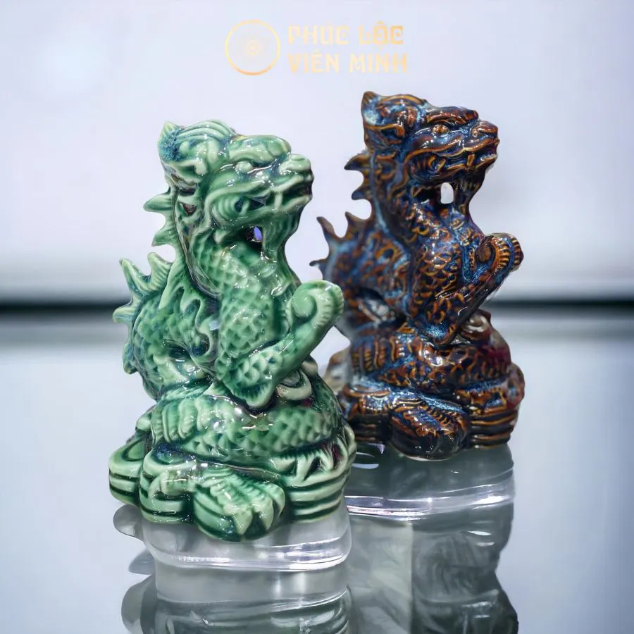 Tượng Giáp Thìn Thịnh Vượng Gốm Sứ Bát Tràng - Phúc Lộc Viên Minh