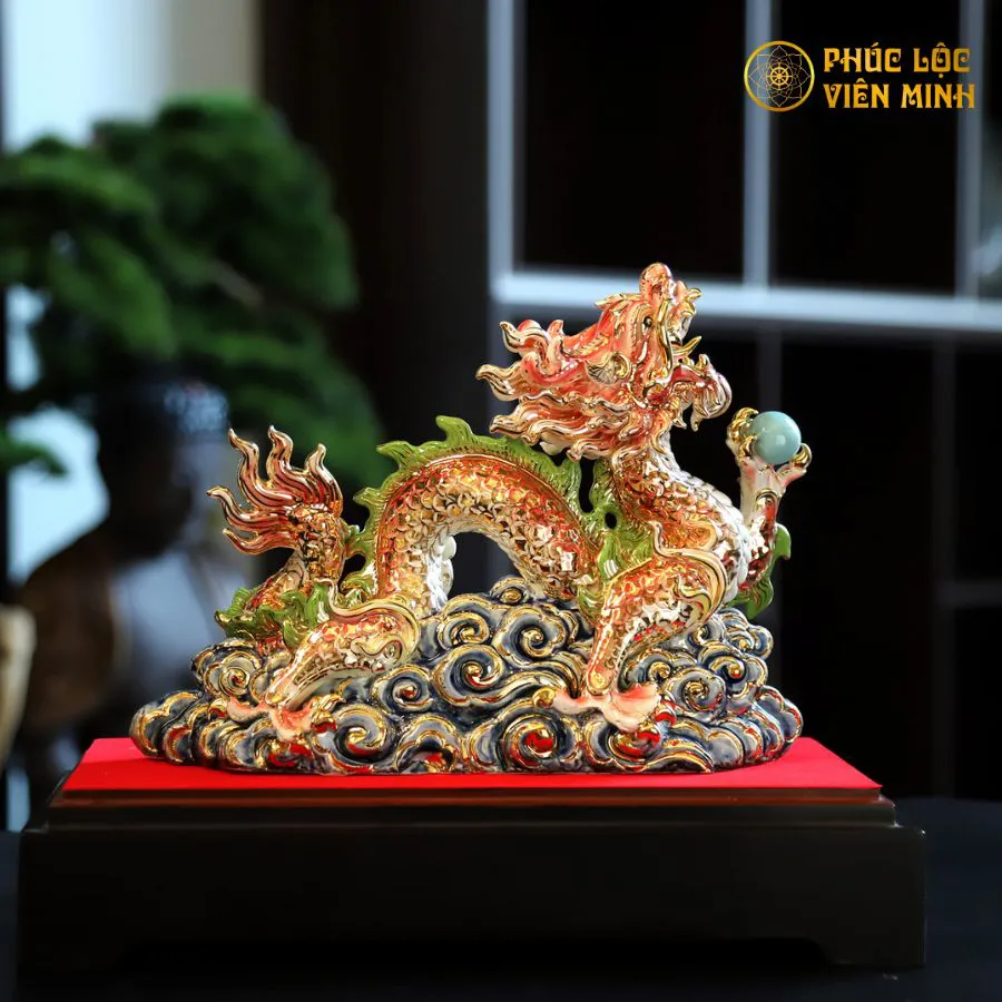 Tượng Rồng Decor Cao Cấp Gốm Sứ Bát Tràng - Phúc Lộc Viên Minh