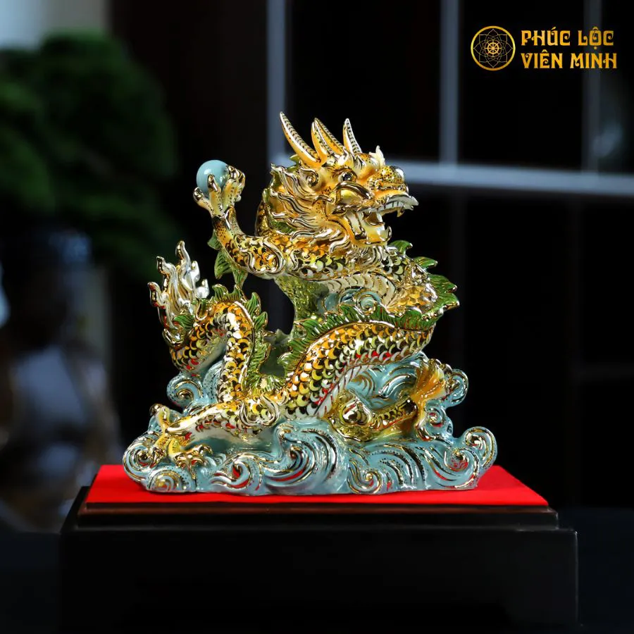 Tượng Rồng Decor Cao Cấp Gốm Sứ Bát Tràng - Phúc Lộc Viên Minh