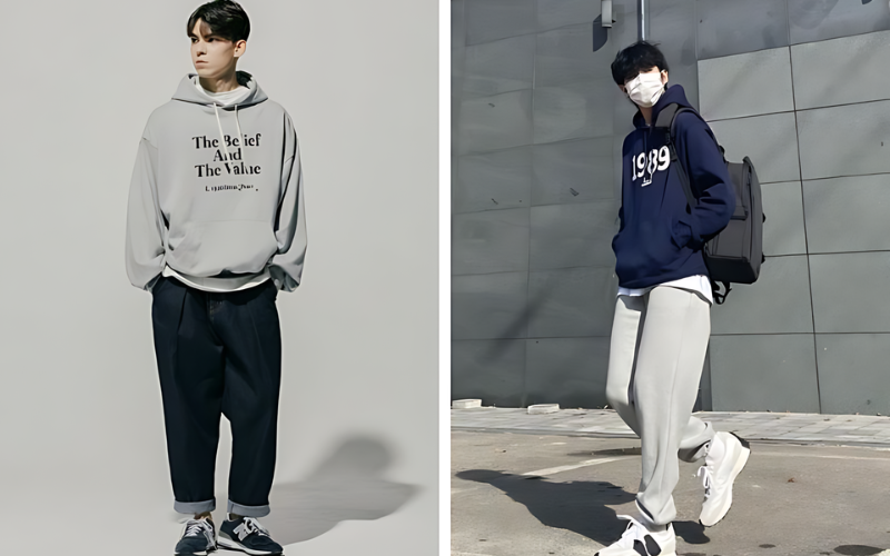 10 Tips phối áo Hoodie với quần ống rộng cực chất