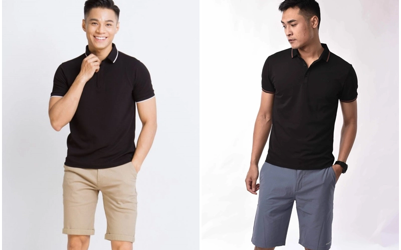 15 cách phối đồ với áo polo đen lịch lãm