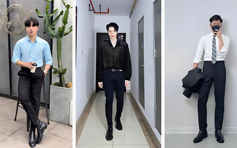 Quần tây áo sơ mi nam mang giày gì đẹp, chuẩn phong cách