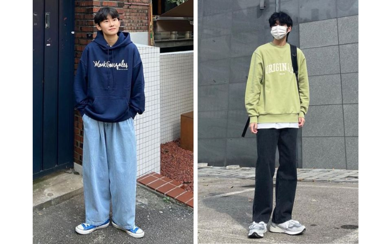 10 Tips phối áo Hoodie với quần ống rộng cực chất