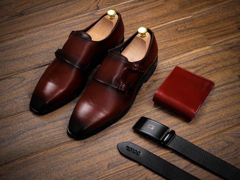 Giày da nam Monk Strap