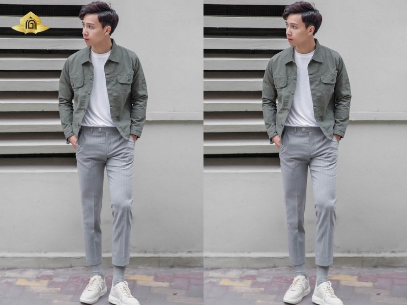 phối tất với giày trắng nam-2