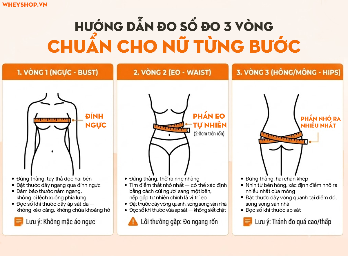 Cách tính số đo 3 vòng chuẩn của nữ theo chiều cao và cân nặng