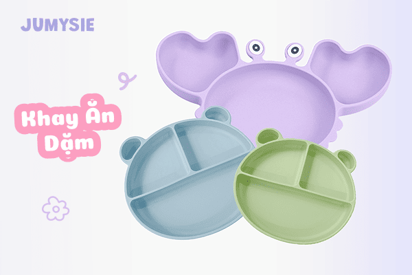 Khay ăn dặm silicon chống trơn trượt