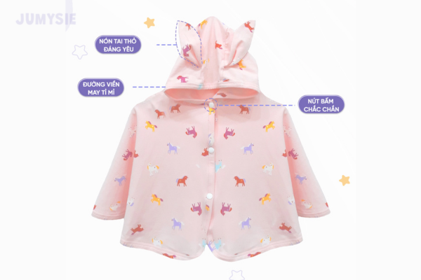Áo choàng cho bé Jumysie giúp chống nắng và gió hiệu quả