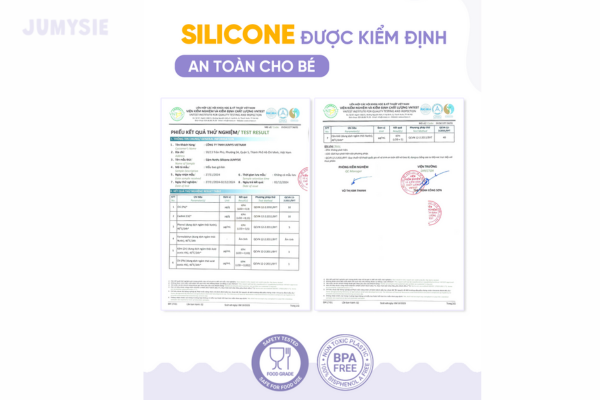 Silicone được kiểm định an toàn cho bé