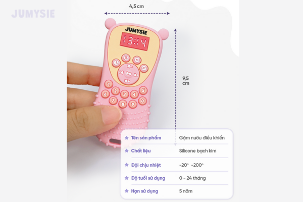 Kích thước sản phẩm gặm nướu hình điều khiển Jumysie