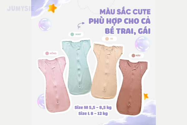 Kích cỡ đa dạng đảm bảo bé luôn được ôm trọn, thoải mái và an toàn