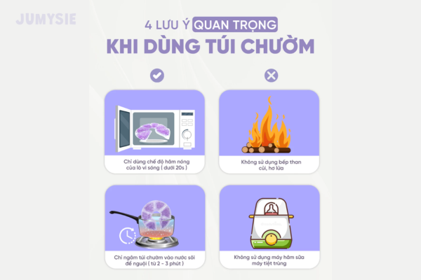 Bốn lưu ý quan trọng khi sử dụng túi chườm ngực
