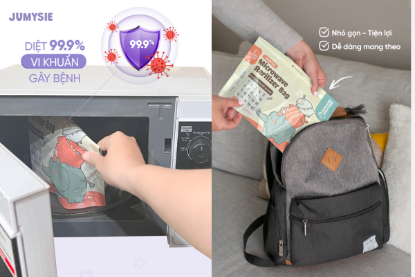 túi tiệt trùng bình sữa