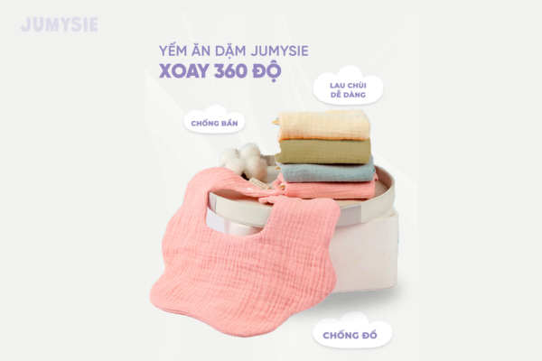 Yếm ăn dặm Jumysie xoay 360 độ