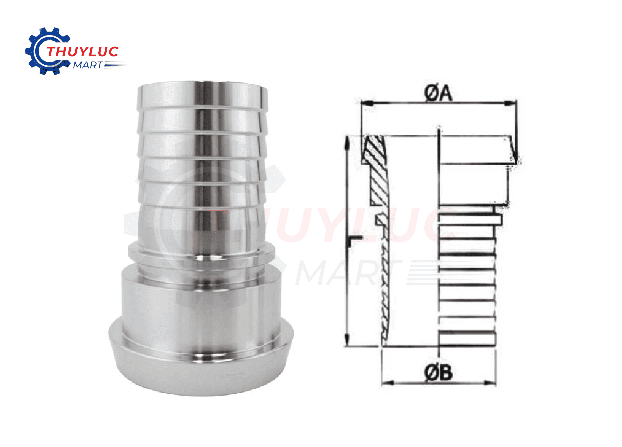 DIN Female Hose Adapter inox alfagomma