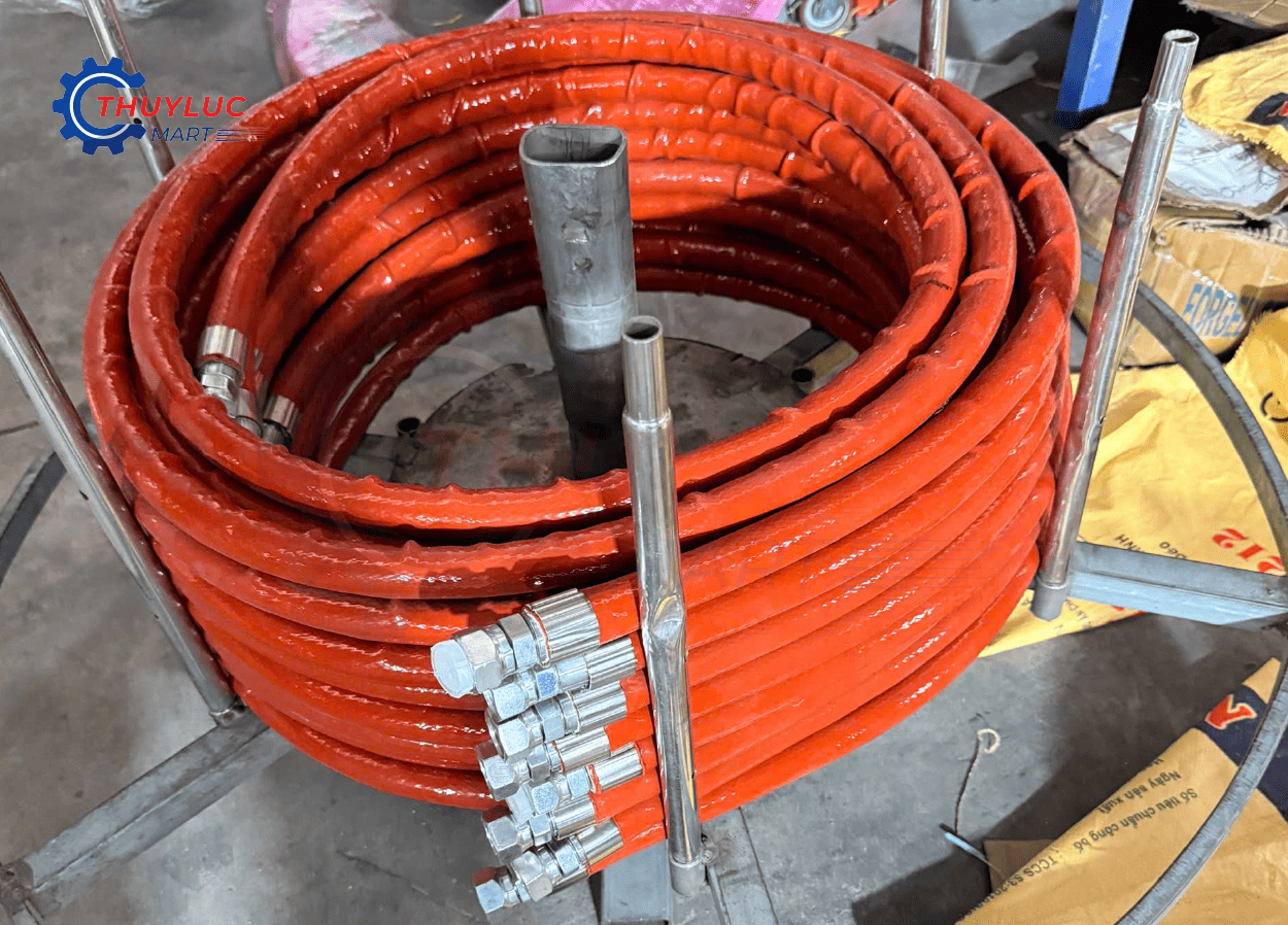 Sản phẩm ống mềm Alfagomma bọc PJ cách nhiệt và lưới inox