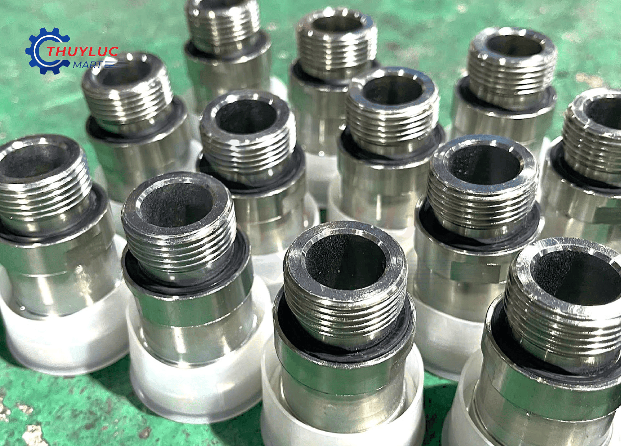 Van cầu Gemels lắp block thủy lực, kết nối nhanh hệ thống thủy lực công nghiệp, inox mạ bền bỉ