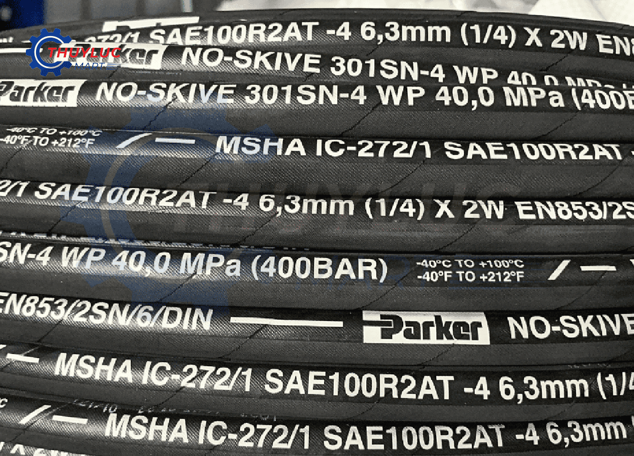 Ống rửa xe cao áp Parker NO-SKIVE 301SN 1/4 inch 400 bar, thương hiệu châu Âu độ bền cao.