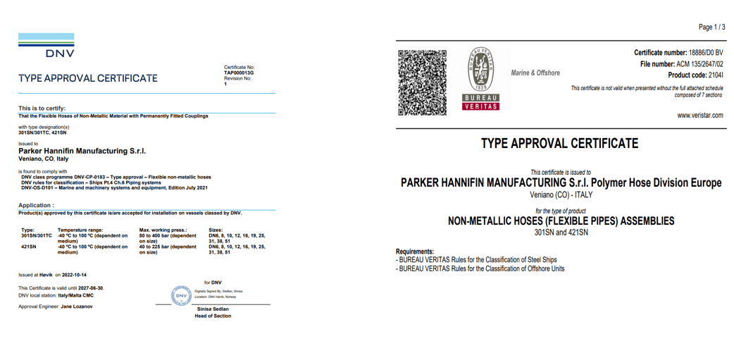 Các Chứng Chỉ Quốc Tế - Khẳng Định Chất Lượng Ống Parker