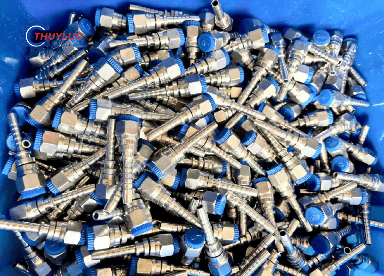 Đầu inox JIC bấm ống thủy lực thẳng inox 304