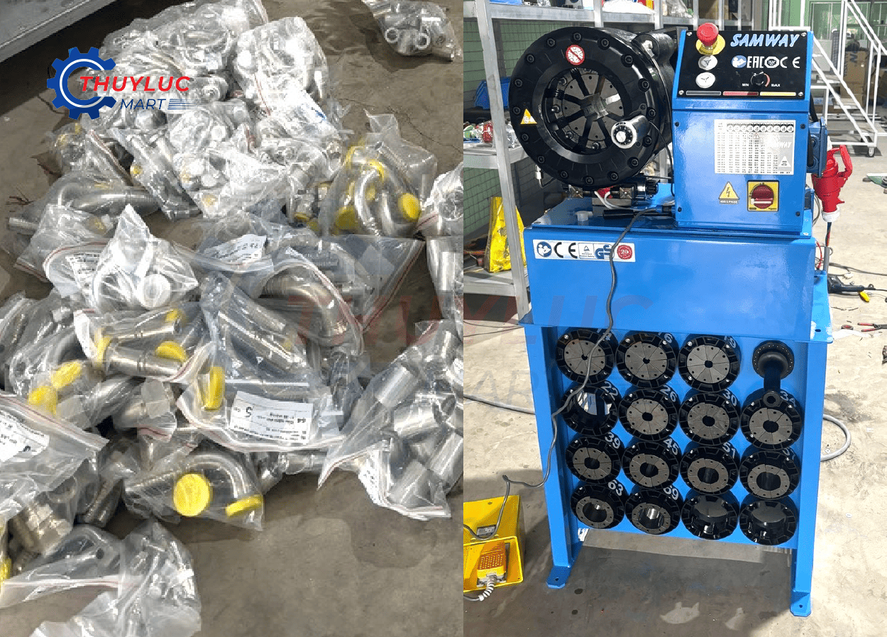 Máy bấm ống Samway P32 và trọn gói vật tư ống mềm, phụ kiện cho cửa hàng mới-02