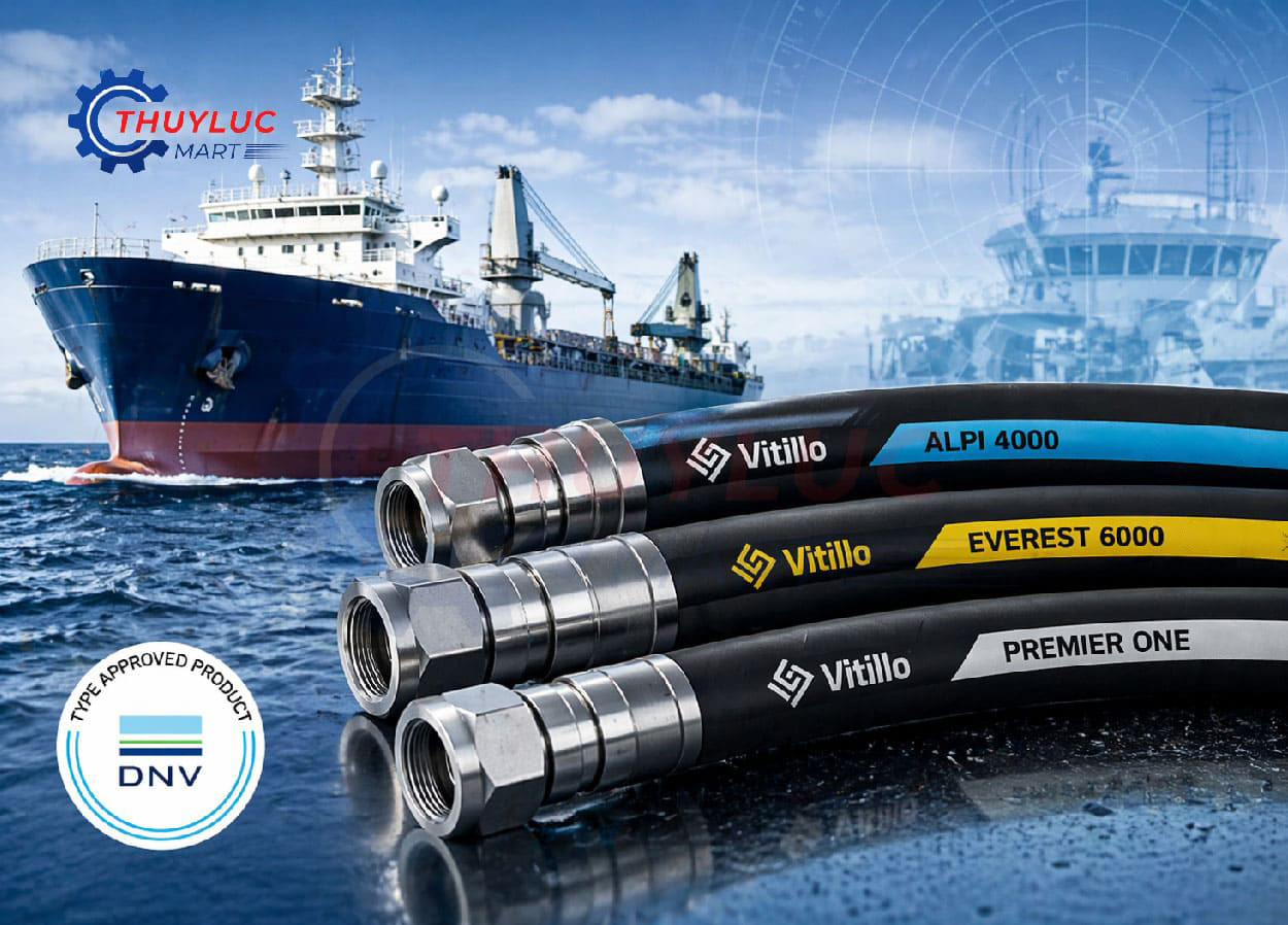 Ống thủy lực Vitillo đạt chứng nhận DNV Type Approval sử dụng cho hệ thống tàu biển