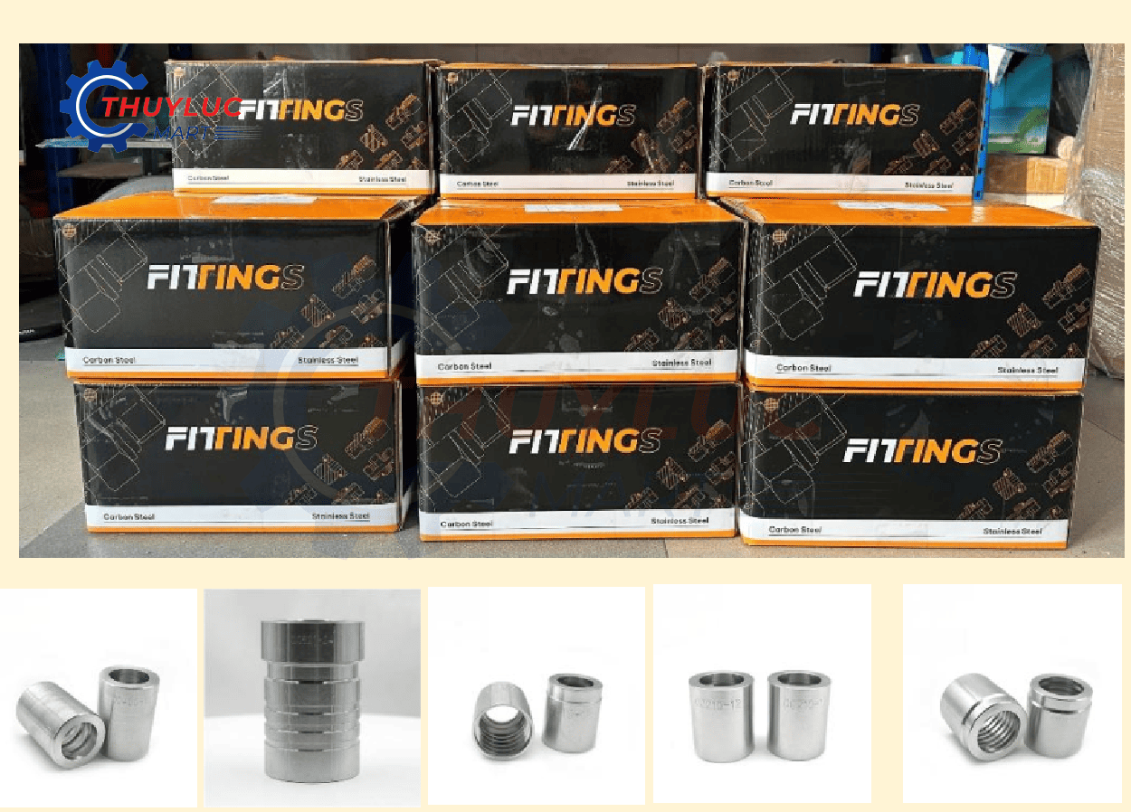 PC fitting vật tư đầu bấm, đầu nối và vỏ áo thủy lực chuẩn quốc tế